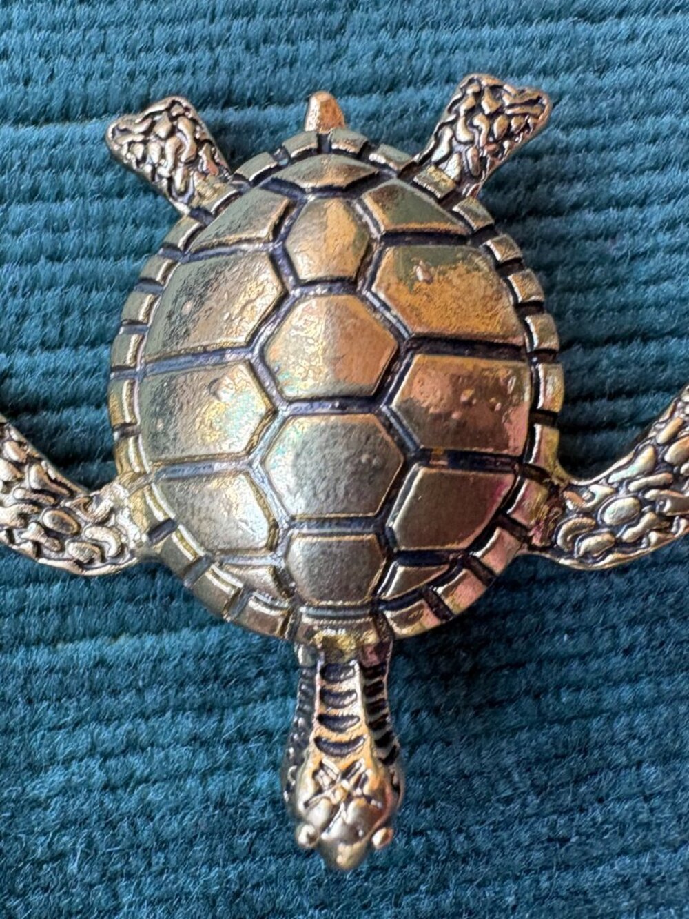 Goldtone Turtle Brooch